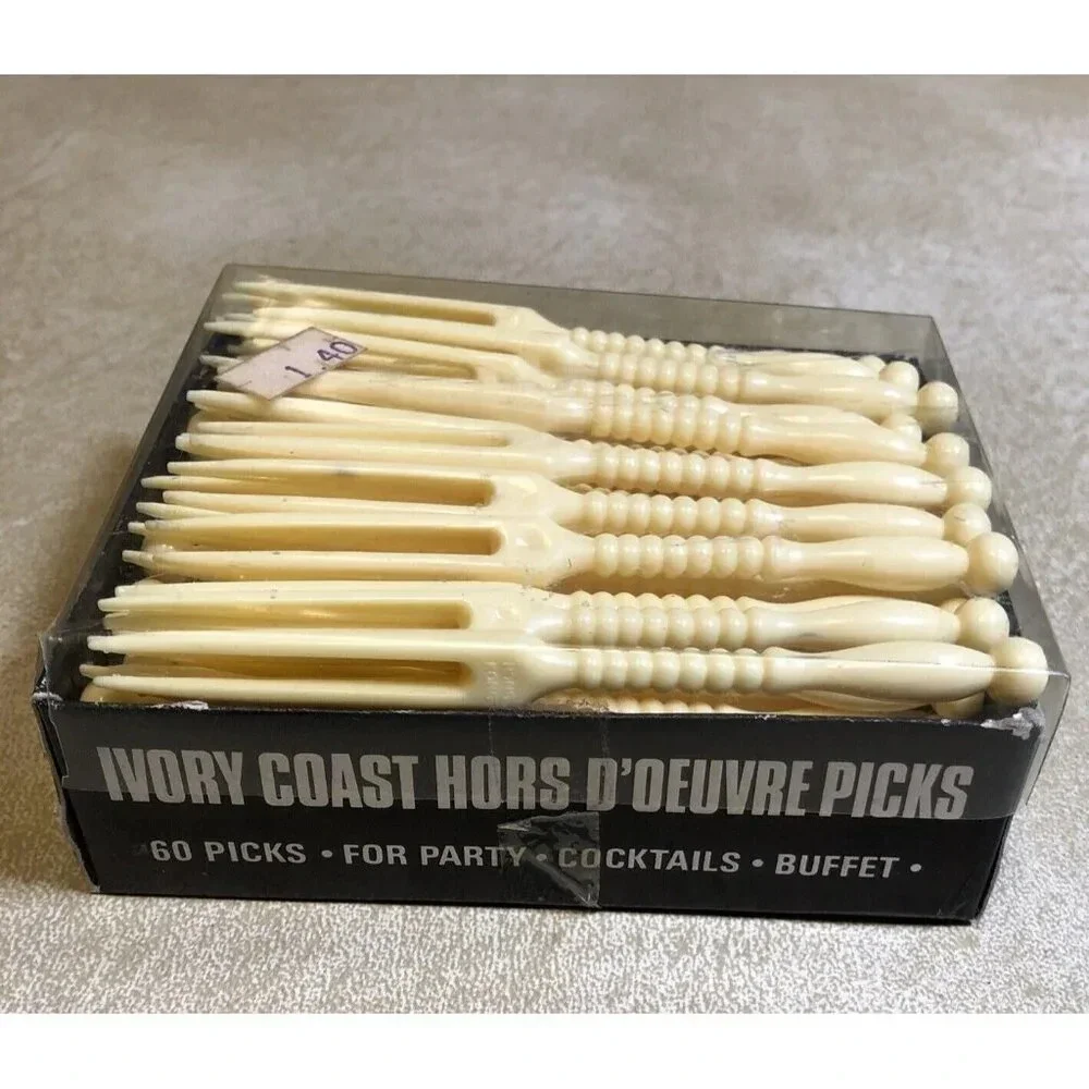 Vintage Set 60‎ Ivory Coast Hors D'Oeuvres Cocktail Picks Viking Importrade
